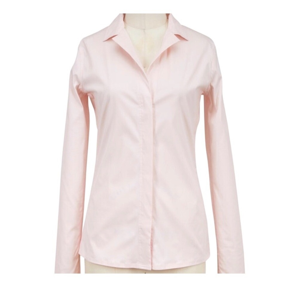 Lis Lareida Catharina Light Pink Stretch Cotton Blouse Size 38EUR  6-8US W433